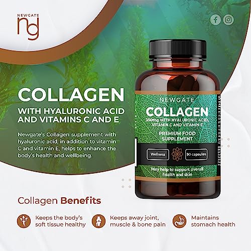 Newgate Labs Marine Collagen 350mg with Hyaluronic Acid, Vitamin C & Vitamin E Newgate Labs