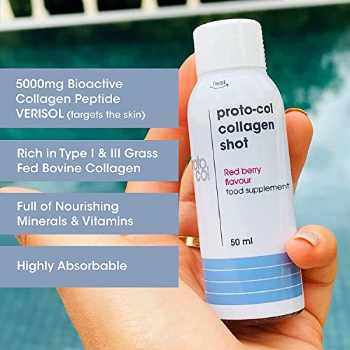 Proto-col, Women’s Liquid Collagen Drink, 10 Shots of Type 1 and 3 Collagen for Body Proto-Col