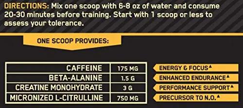 Optimum Nutrition Gold Standard Pre-Workout with Creatine, Beta-Alanine, and Caffeine for Energy, Flavor: Blueberry Lemonade, 30 Servings