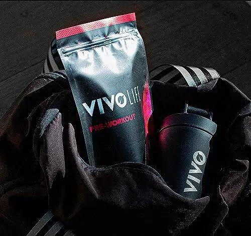 Vivo life - Pre-Workout Energy Drink Supplement, Improve Performance, Guarana Natural