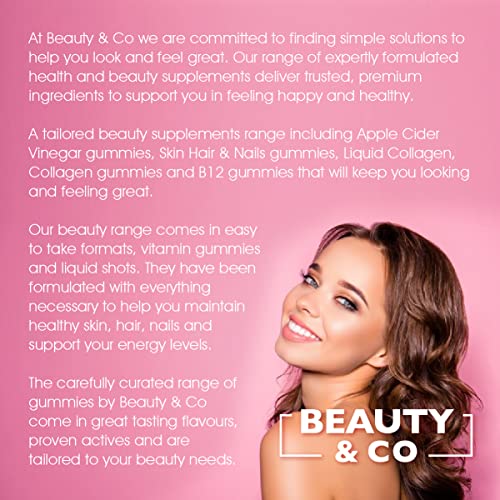 Beauty & Co Collagen Gummies by - 120 Marine Collagen Gummies with Biotin, Vitamin C & Selenium (120) Beauty & Co