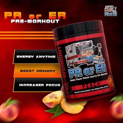 PR or ER Pre Workout Powder for Men and Women, Pre-Workout Energy Supplement PR or ER
