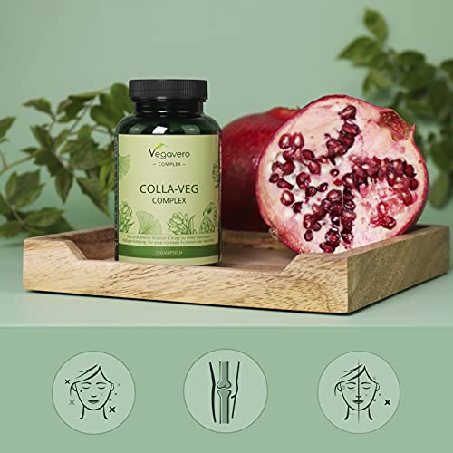 Vegavero Vegan Collagen Supplement | 2000mg | Complex with L-Lysine, L-Proline, Vitamin C (Acerola) & Superfoods Extracts Vegavero