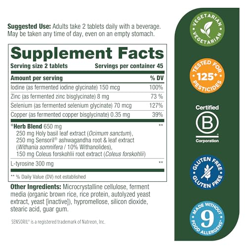 MegaFood Thyroid Strength - Mineral Supplement - Thyroid Support for Women MegaFood
