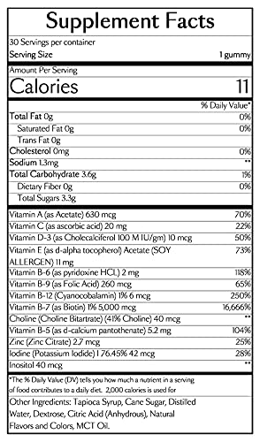 VEGAMOUR GRO Biotin Gummies, Strawberry Flavor with 5000 mcg Biotin, Supports VEGAMOUR