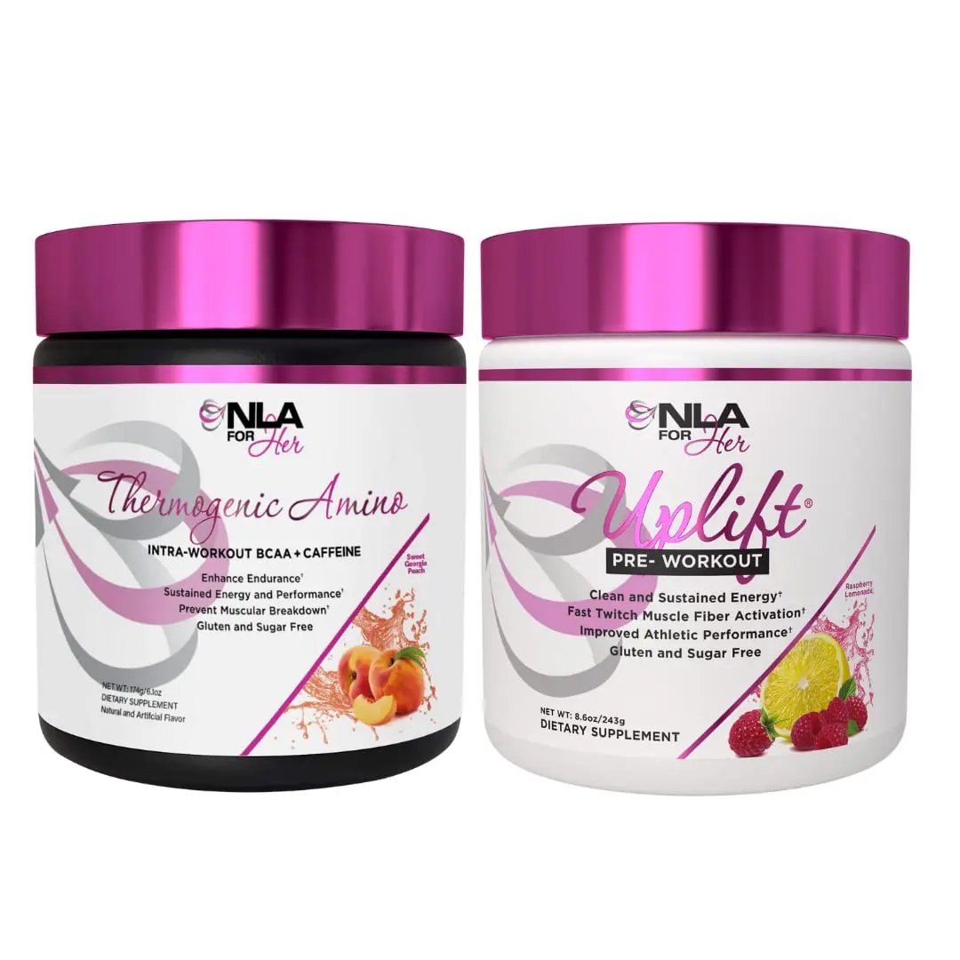 NLA for Her Pre/Intra Workout Stack (Includes Her Thermogenic Amino Georgia Peach