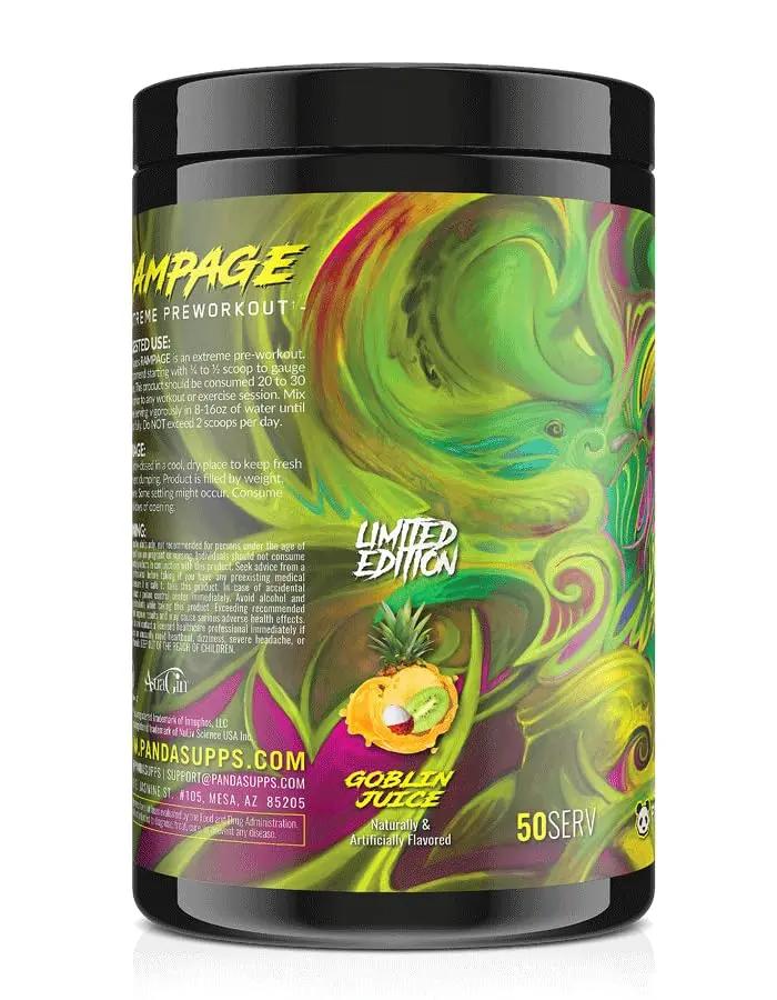 Underground Bio Labs Panda Supps: Rampage, Extreme Pre-Workout, High Stim, Maximum Underground Bio Labs