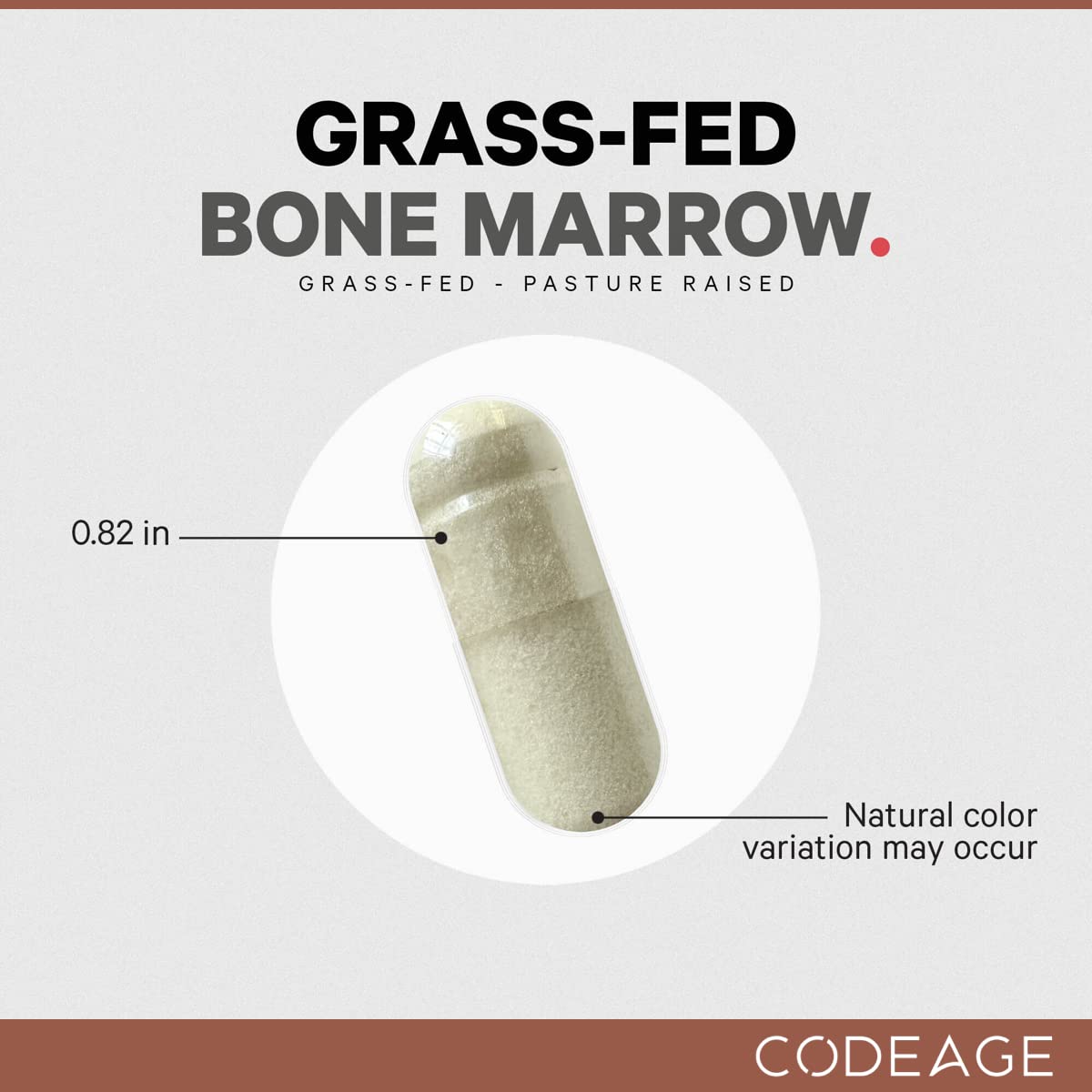 Codeage Grass Fed Bone Marrow, Full Spectrum Whole Bone Extract Codeage