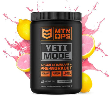 MTN OPS Yeti Mode Pre-Workout Powder - Explosive High-Stimulant with 300mg Caffeine