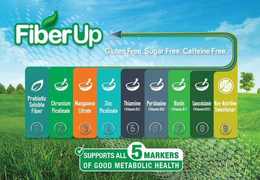 FIBER UP, Delicious Prebiotic Soluble Fiber Supplement, Very Berry Tea, 45 Servings.