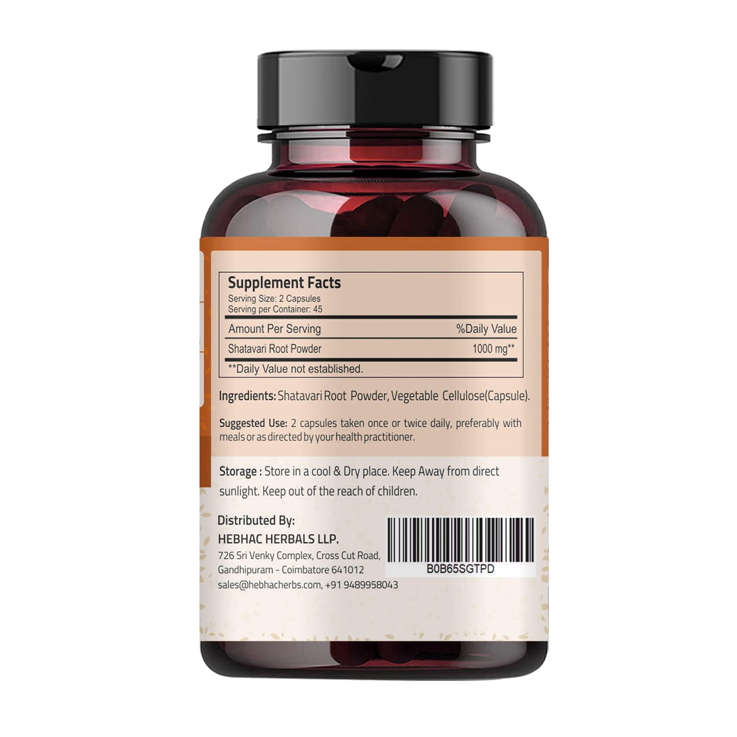 Ireya Ayurveda Shatavari Capsules (90 Capsjules) 1000 mg Organic Shatavari Capsules Lactation