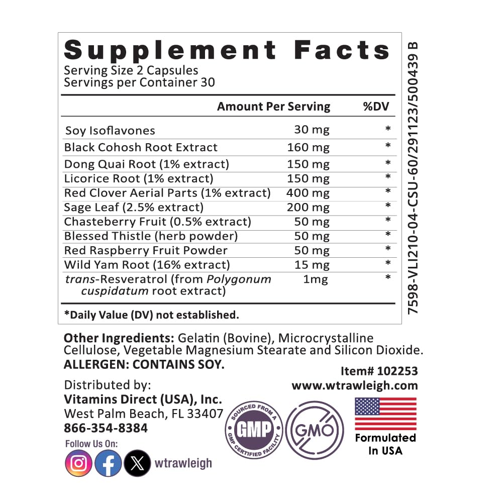 Rawleigh Rejuvenate Plus for Women - 60 Capsules - Dietary Women's Health Supplement Rawleigh