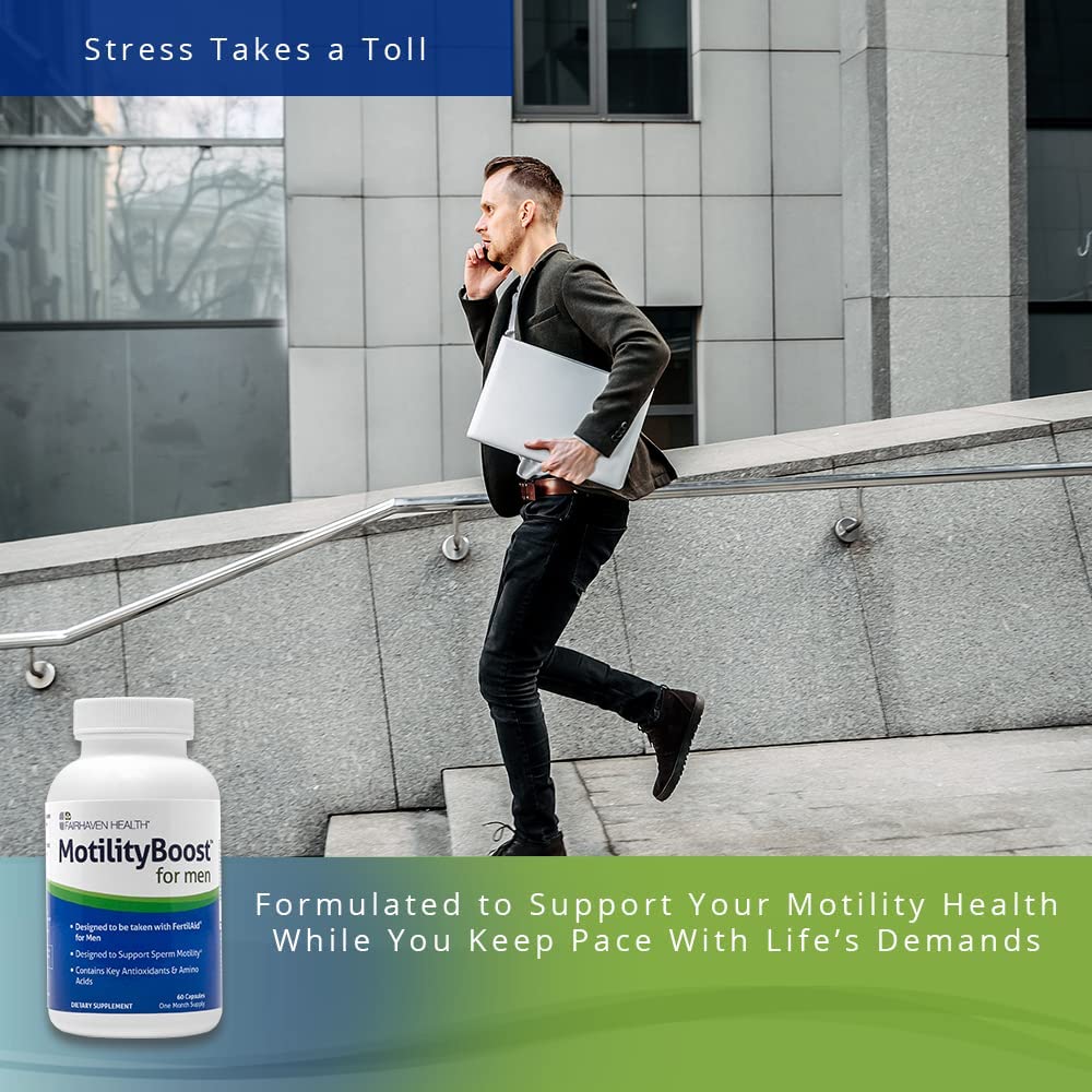 MotilityBoost for Men, Male Fertility Supplement – For Motile Strength - Prenatal For Him, Includes