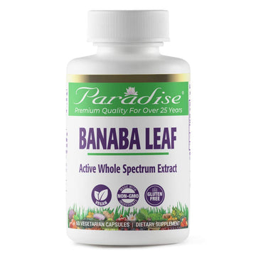 Paradise Herbs Banaba Leaf Vegetarian Capsules, 60 Count