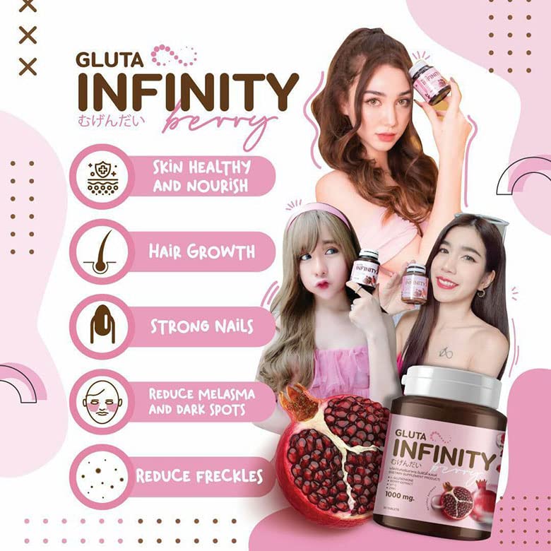 Gluta Infiniy 1000mg L-Glutathione Supplement Tripeptide Fish Collagen L-Glutamine Ascorbic Alizée Spa