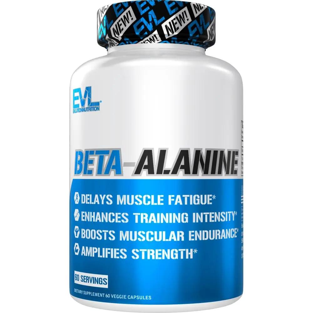 Evlution Nutrition Beta-Alanine Capsules - Enhance Training Intensity - 60 Count Beta
