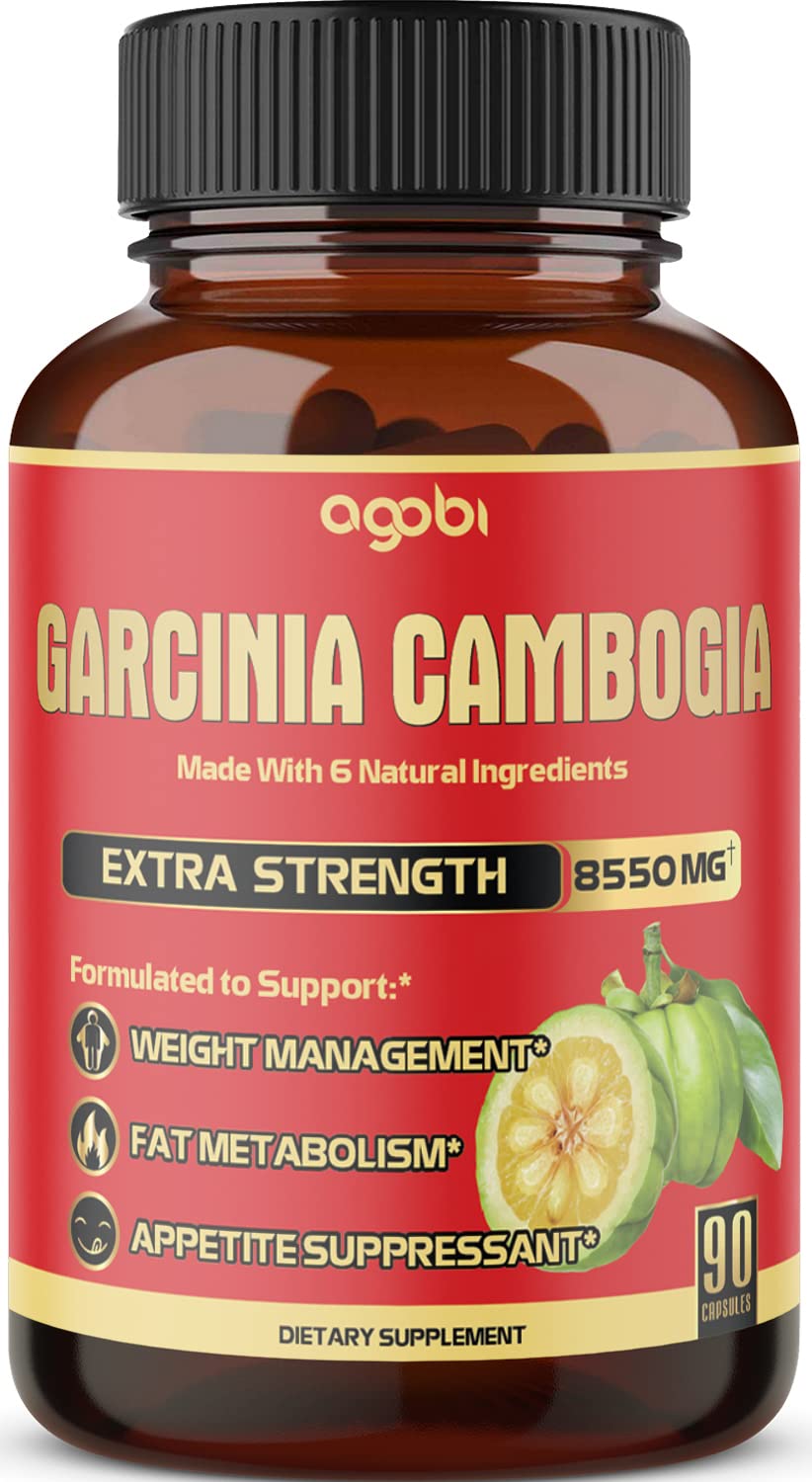agobi Pure Garcinia Cambogia Capsules 8550mg - 6in1 with Green Tea, Arjuna, Garlic Bulb