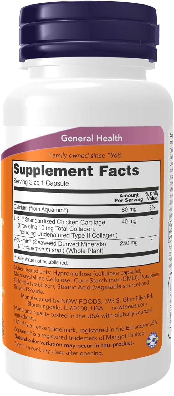 Now Supplements, UC-II Type II Collagen with Undenatured Type II Collagen, 120 Veg Capsules Tudor