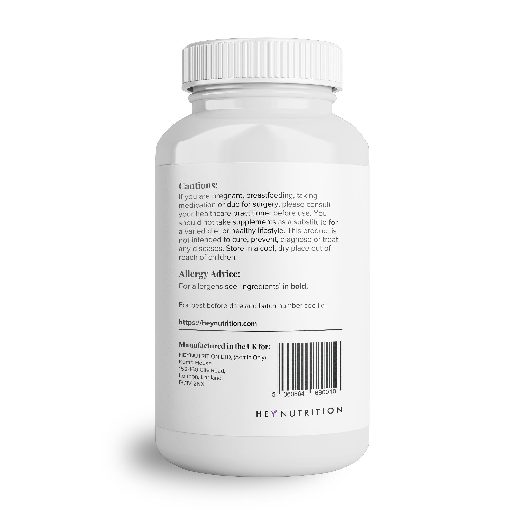 Hey Nutrition Collagen Complex Hyaluronic Acid & Sea Kelp Vitamin E, C, Biotin Hey Nutrition