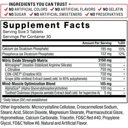 Force Factor Volcano Extreme Pre Workout Nitric Oxide Booster Supplement for Men Force Factor