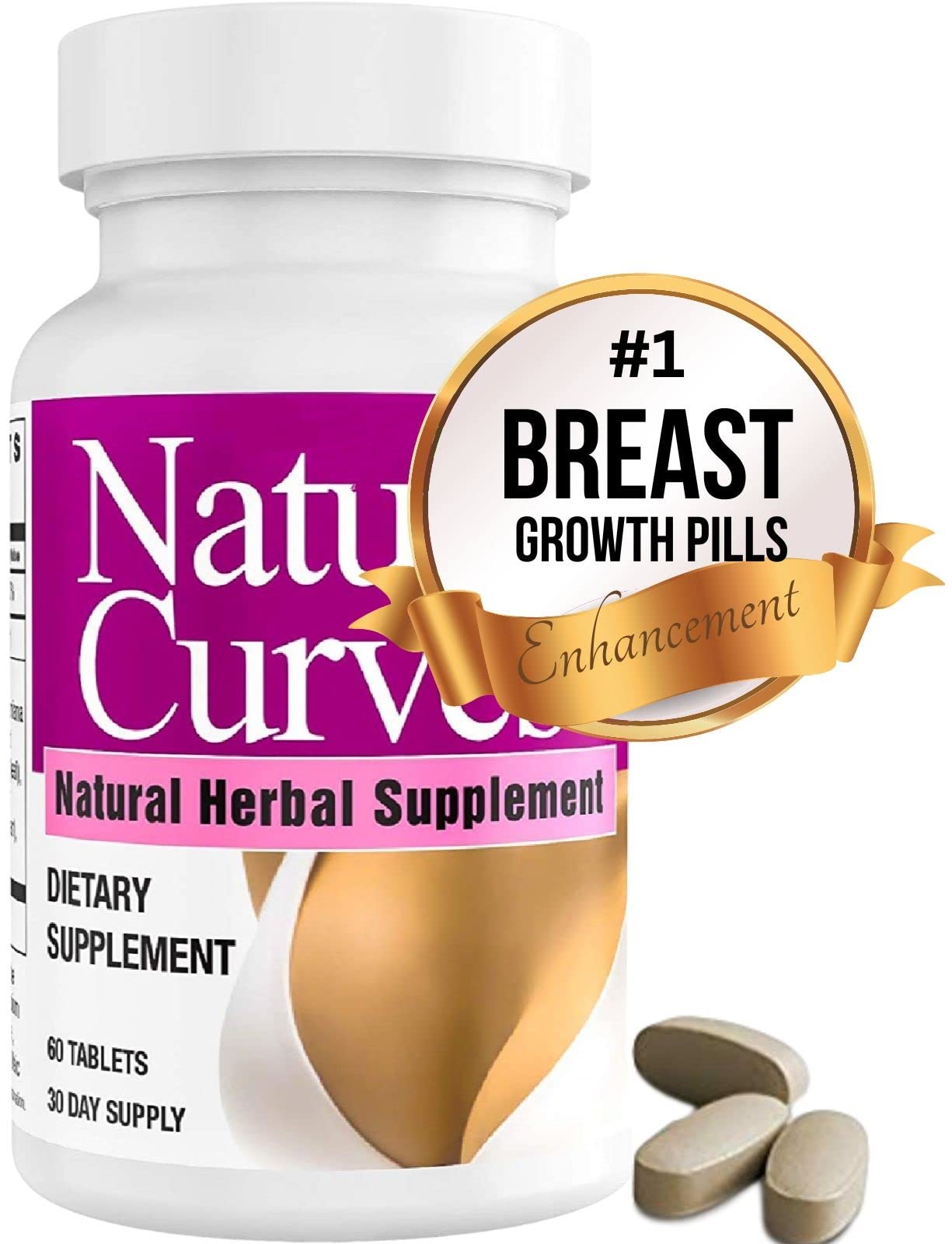 Natural Breast Enhancement Pills with Saw Palmetto Woman Support - 2 Pack Natural Curves