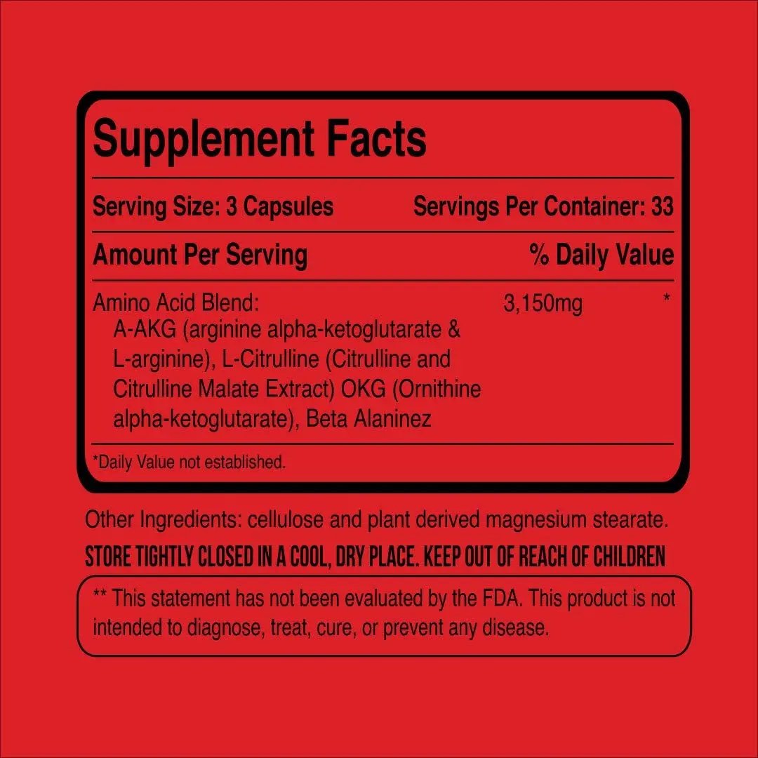 Gains in Bulk, Argi Pump, L-Arginine Nitric Oxide Booster with L-Citrulline and L-Ornithine GAINS IN BULK GAINSINBULK.COM
