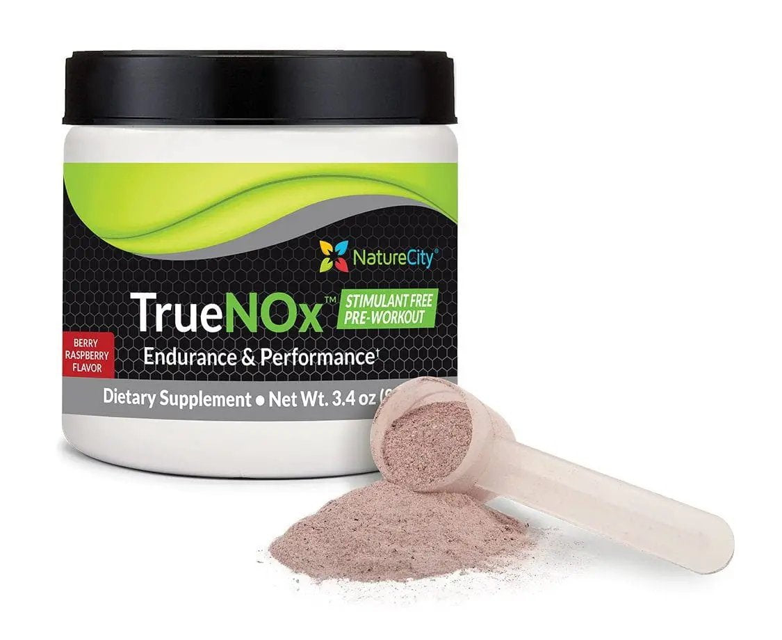 NatureCity True-NOx Nitric Oxide Supplements for Men and Women - Pre-Workout Booster Powder ft. Nitrosogine L-Arginine, Peak ATP, & Beetroot Juice Nitric Oxide Powder - Gluten Free, Keto, Non_GMO