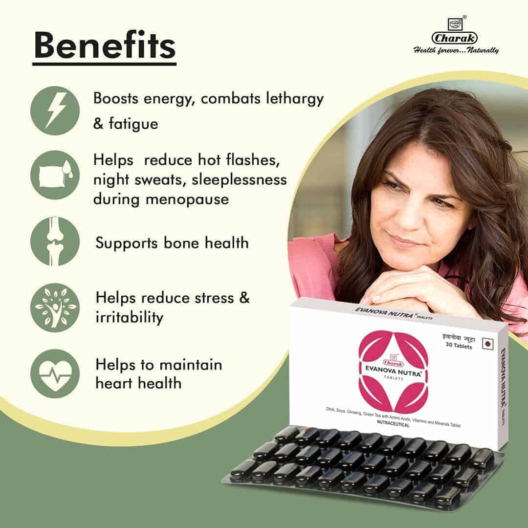 Roti Evanova Capsule for Relief in menopausal Complaints Like hot Flashes, Night Sweats & Mood Swings Roti