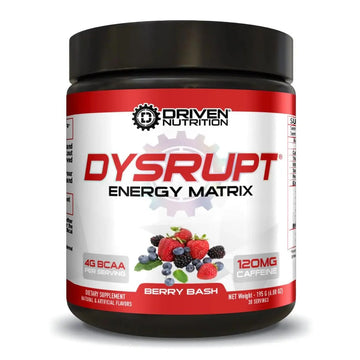 Driven Nutrition DYSRUPT: BCAA + Caffeine with Electrolytes: Sugar & Gluten Free Supplement
