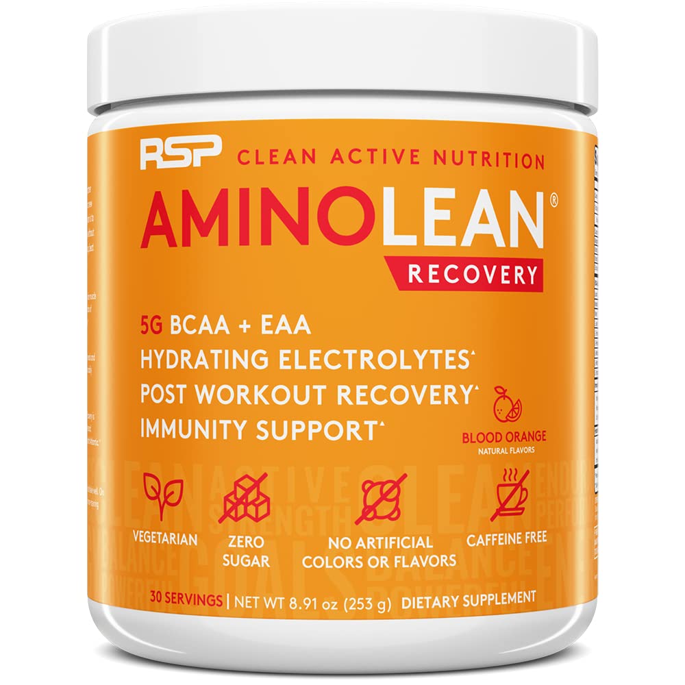 RSP AminoLean Recovery - Post Workout BCAAs Amino Acids Supplement + Electrolytes
