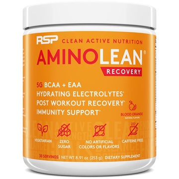 RSP AminoLean Recovery - Post Workout BCAAs Amino Acids Supplement + Electrolytes