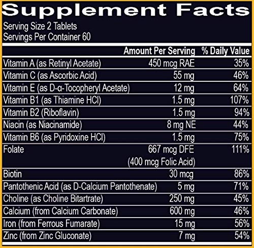 Your Nutritionist - Prenatal Multivitamin – 120 Tablets – 60 Days