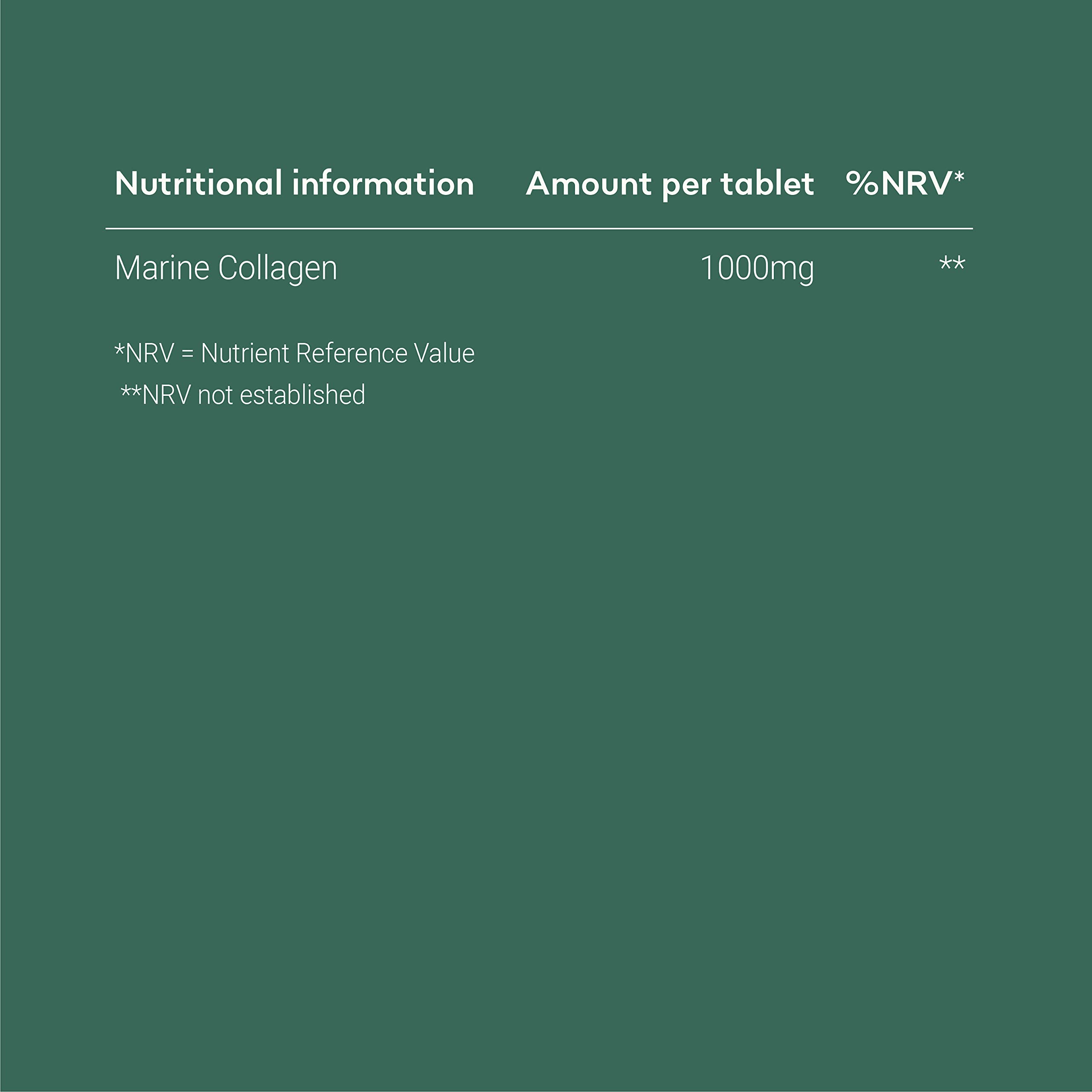 Pure Collagen Tablets - High Strength 1000mg Peptan Marine Collagen Supplements - Collagen Powder Project Nutrition