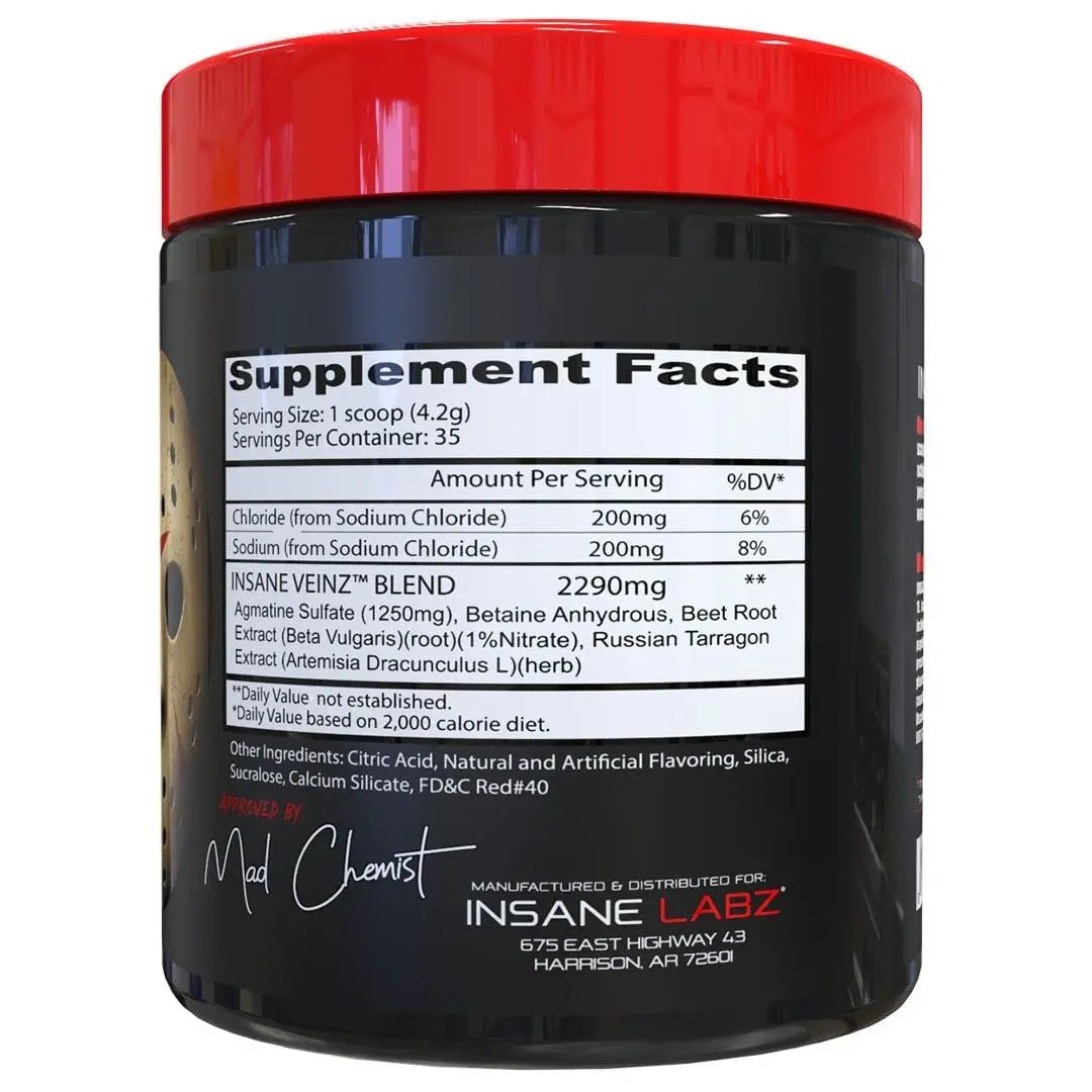 Psychotic, and Insane Veinz, Pre Workout Stack (Fruit Punch)