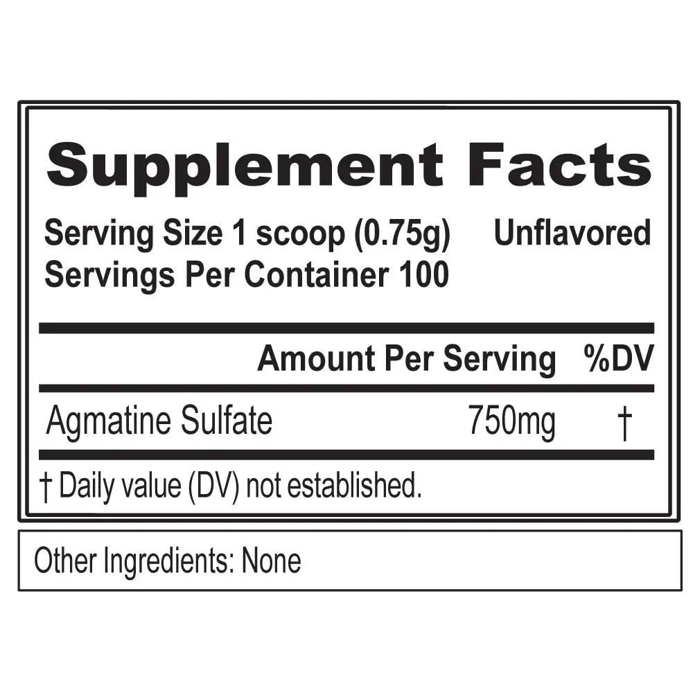 Evlution Agmatine Sulfate Nitric Oxide Powder Nutrition High Strength Agmatine Sulfate Evlution