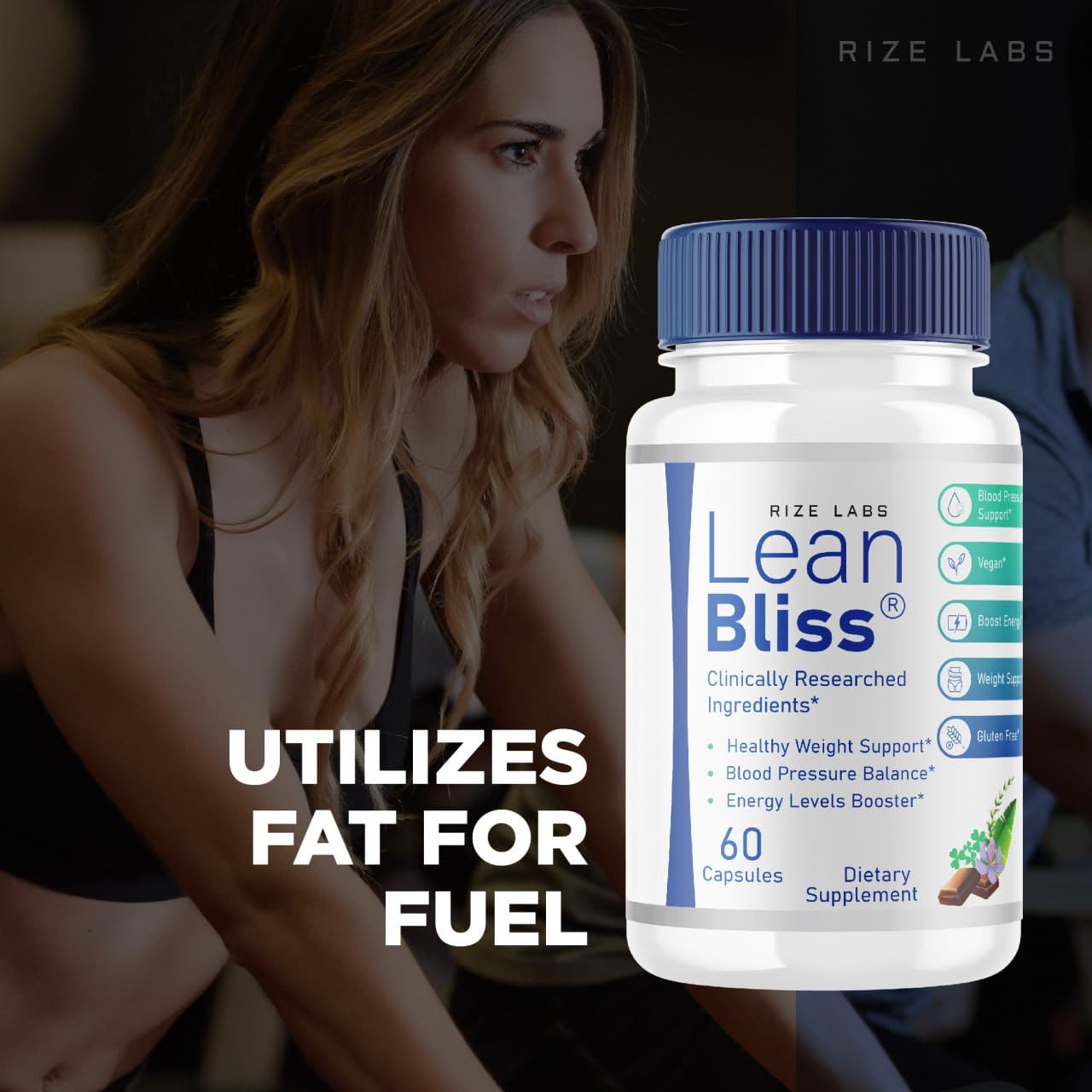 (3 Pack) Lean Bliss Weight Loss Pills, Lean Bliss Fat Burning Formula, LeanBliss Advanced rize labs
