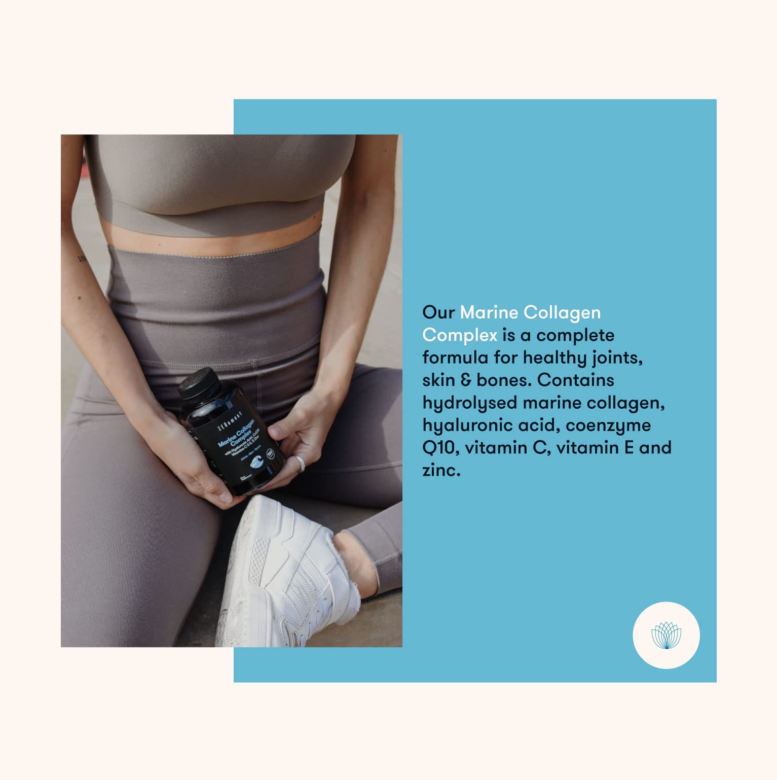 Marine Collagen Complex, with Hyaluronic Acid, CoQ10, Vitamins C & E, & Zinc, 180 Capsules Zenement