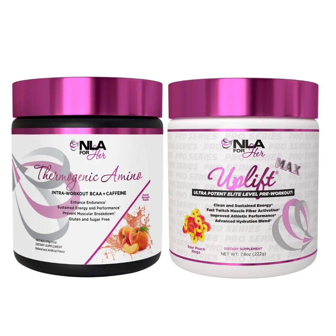 NLA for Her Pre/Intra Workout Stack (Includes Her Thermogenic Amino Georgia Peach