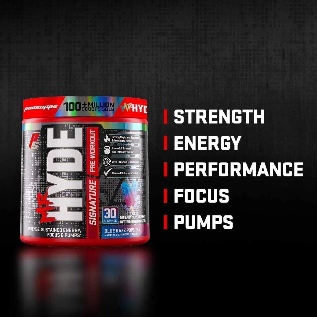 PROSUPPS Mr. Hyde Signature Blue Razz and Hyde Max Pump Blue Razz Bundle