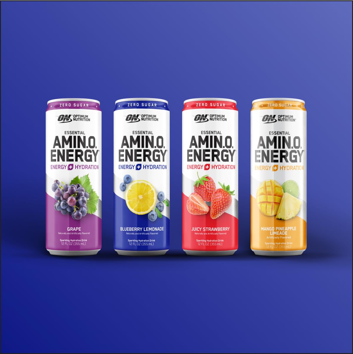 Optimum Nutrition Amino Energy Sparkling Hydration Drink, Electrolytes, Caffeine, Amino Optimum Nutrition