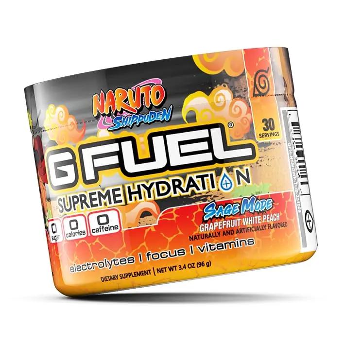 G Fuel Naruto Sage Mode Electrolytes Powder, Water Mix for Hydration, Energy and Focus G fuel
