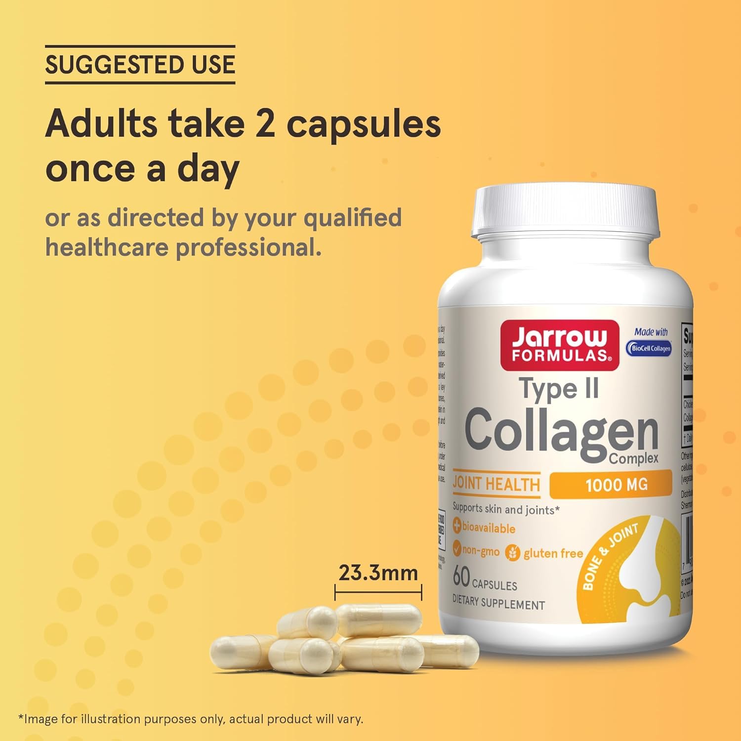 Jarrow's Type II Collagen Complex (Type 2 Collagen), 60 Capsules, Lab-Tested Tudor