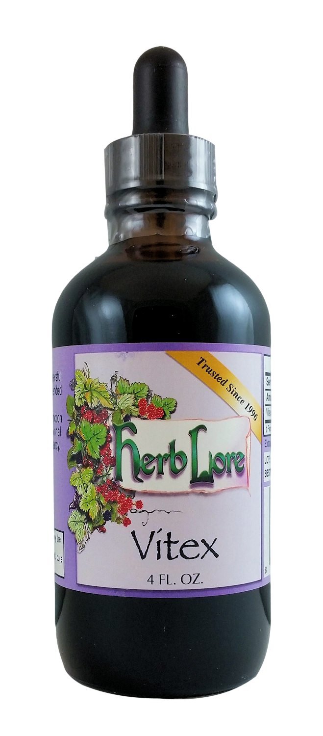 Herb Lore Vitex Tincture - 4 fl oz - Liquid Chaste Tree Berry Extract - Chasteberry Supplement for Women