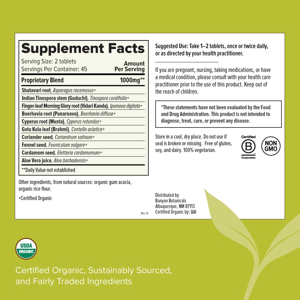 Banyan Botanicals Women’s Support – Organic Herbal Tablets – Promotes a Healthy Female Reproductive Banyan Botanicals