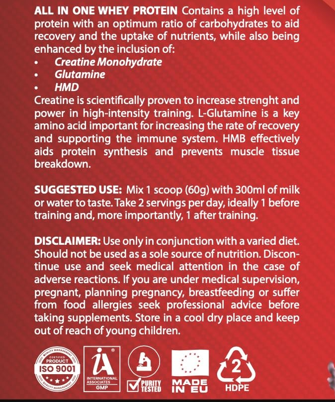 All in One Whey Fuel Your Strength All-in-One Muscle Builder Whey Protein Shake, with 45g Protein