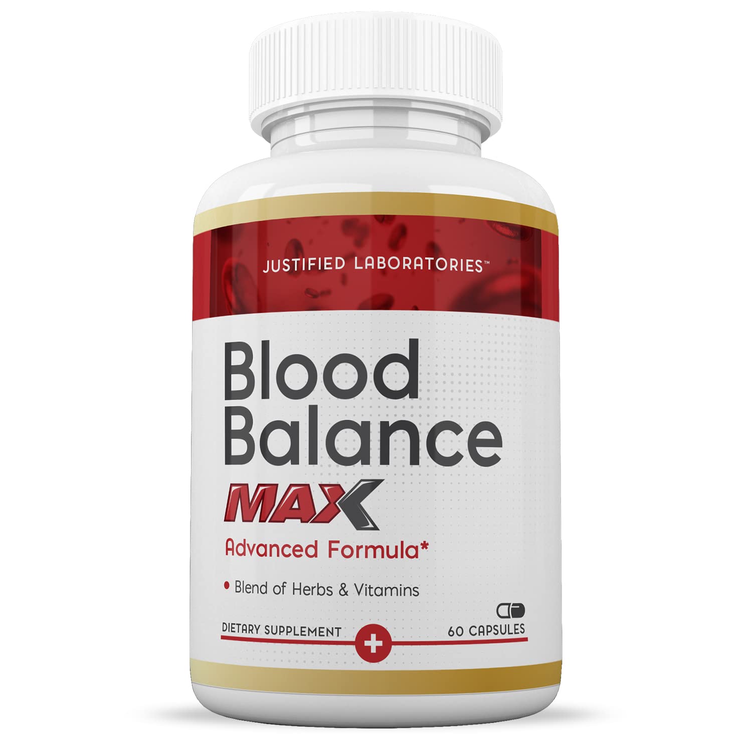 Justified Laboratories (3 Pack Blood Balance Max 1295MG Formula Supplement Pills Justified Laboratories