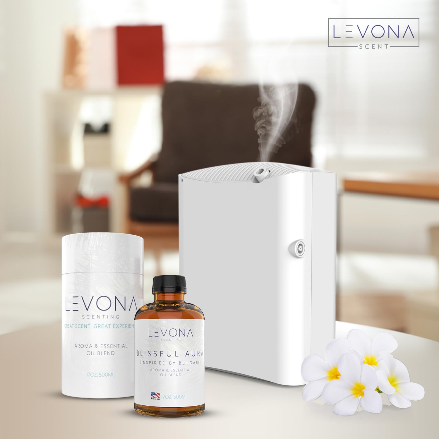 Levona Scent Essential Oils for Diffuser: Blissful Aura Inspired by Bulgari with Notes of Amber