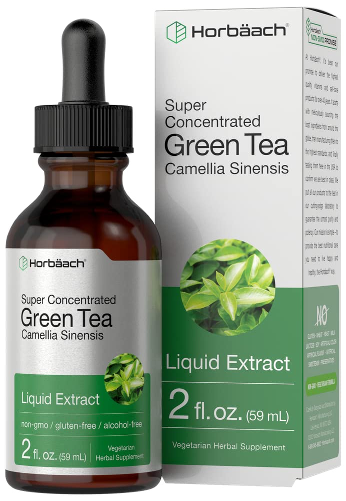 Green Tea Extract Liquid | 2 Fl Oz | Alcohol Free, Vegetarian Tincture | Super Concentrated