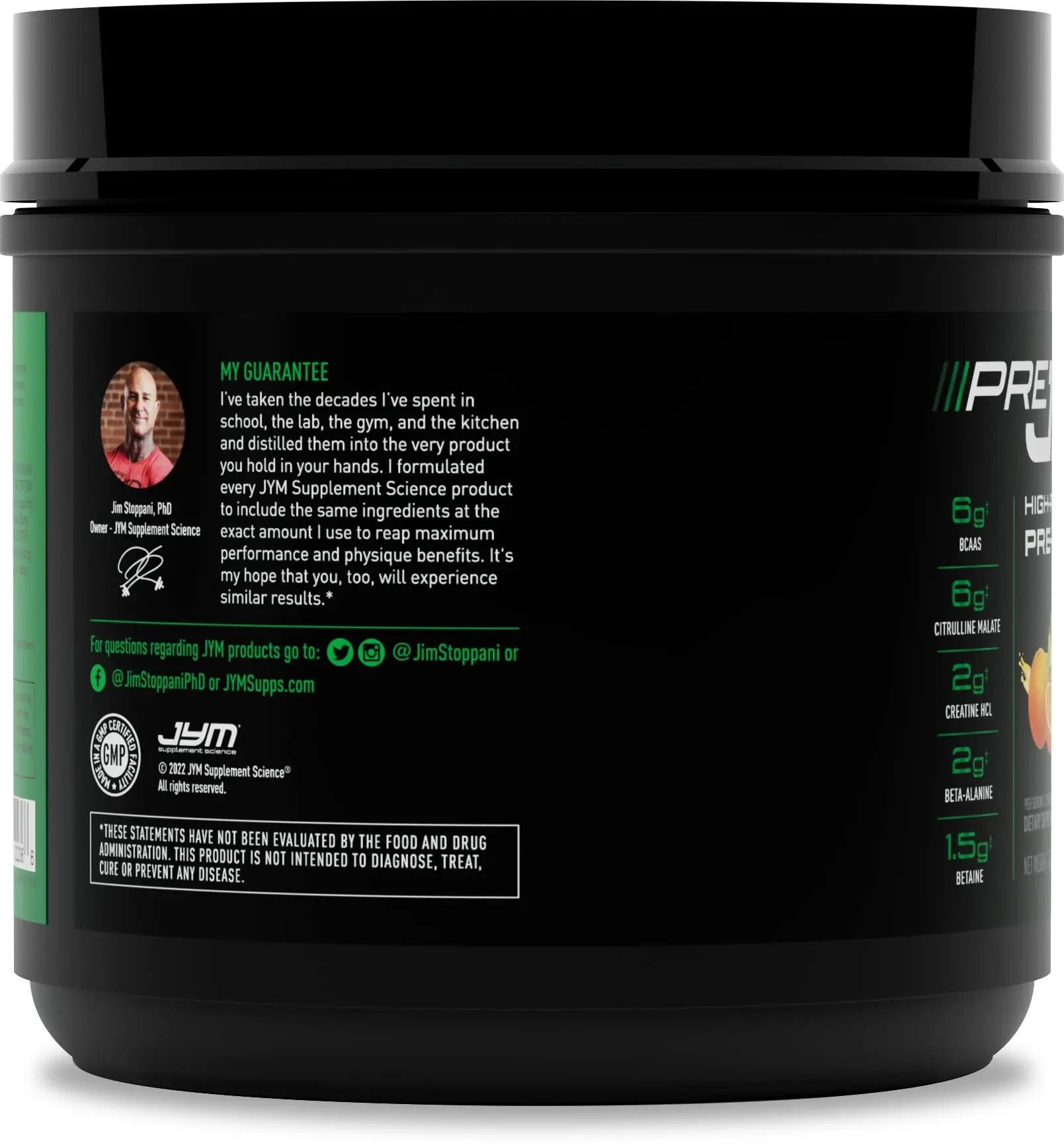 PRE JYM 20 Servings - Tangerine