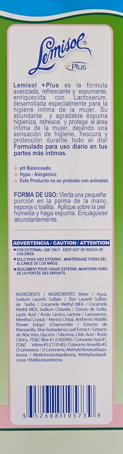 Lemisol Plus Feminine Wash 16 oz (Pack of 5) Lemisol